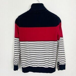 Womens‎ Tommy Hilfiger Cotton Striped Turtleneck Red White Navy Large